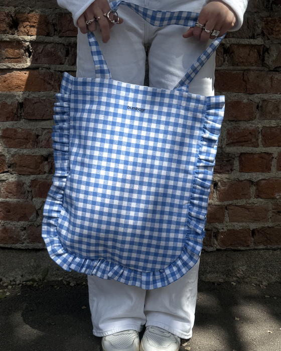 "PLAID" Ruffle Tote-bag - Image 5