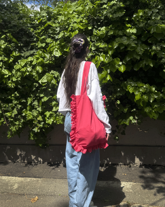 "ROSY" Ruffle Tote-bag - Image 3