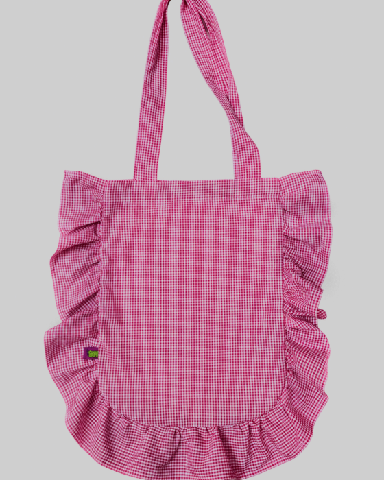 "TARTAN" Ruffle Tote-bag - Image 3